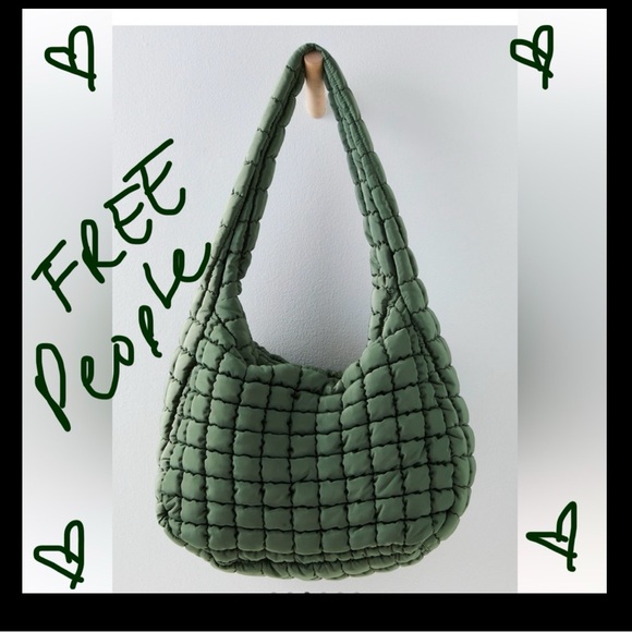 Free People FP Movement Quilted Carryall Bag in Washed Sage π New & Never Worn π - Picture 12 of 17